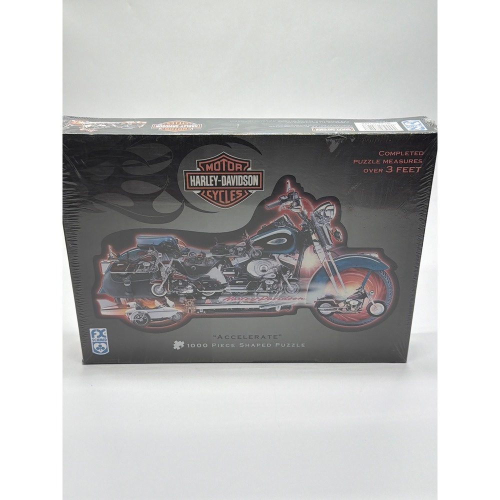 Harley-Davidson Accelerate 1000 Piece‎ Shaped Puzzle FX Schmid 2003 Sealed 78016